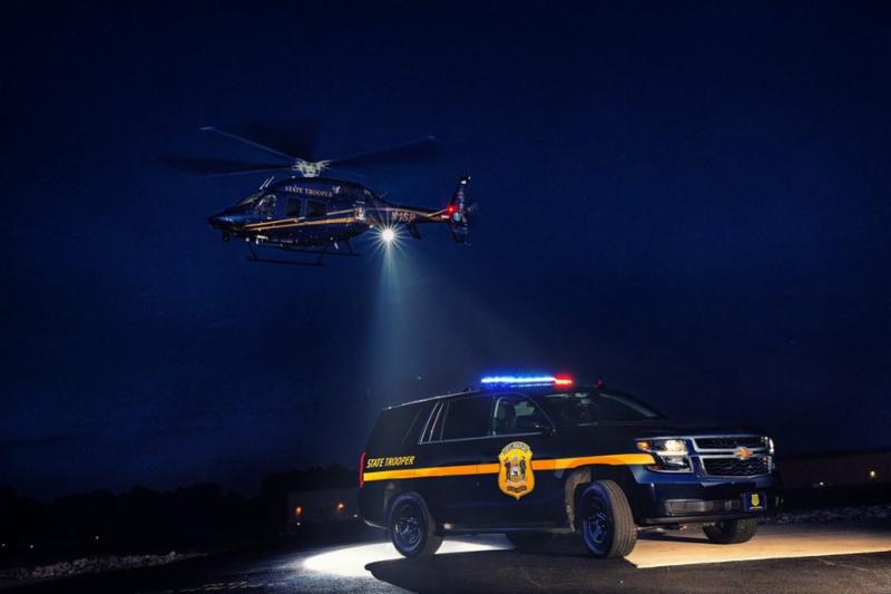 Bell 429 Helicopter over
Chevrolet Tahoe